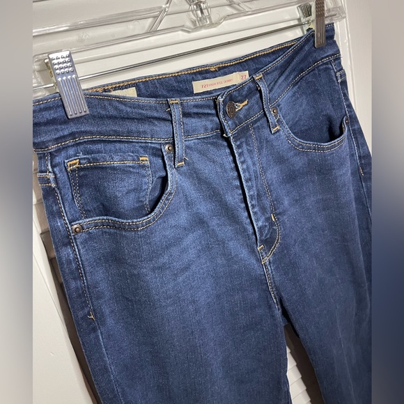 Levi's 721 High Rise Skinny Slim Fit Stretch Denim Jeans Black - 27 - Picture 2 of 4